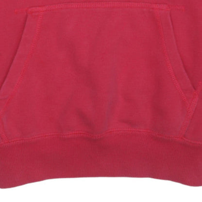 Nike Womens Red Pullover Hoodie Small Cotton Blend Logo Style