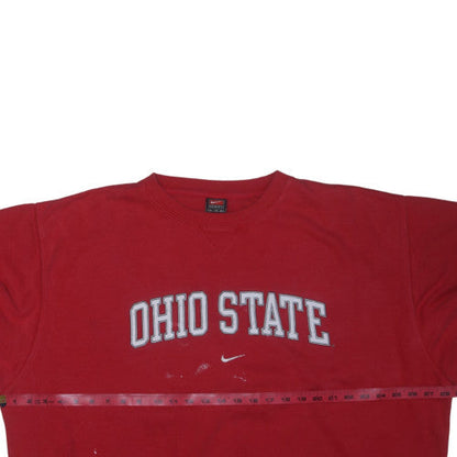 Nike Men's Red Ohio State Pullover Crew Neck Sweatshirt XL