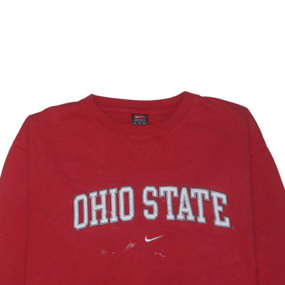 Nike Men's Red Ohio State Pullover Crew Neck Sweatshirt XL