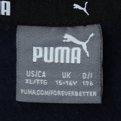Puma Boys Navy Blue Sweatshirt 15-16 Years Crew Neck Logo Graphic