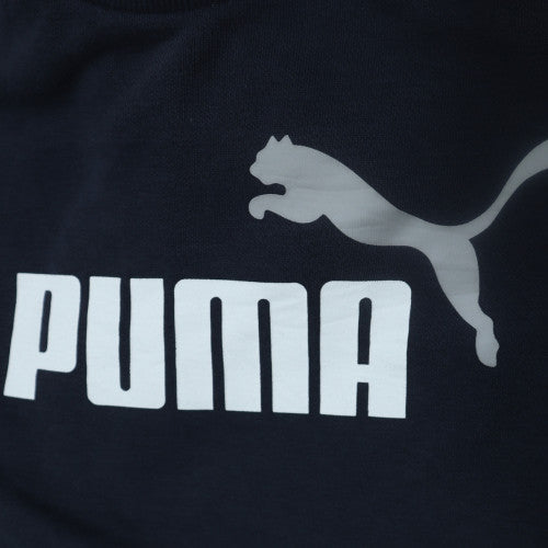 Puma Boys Navy Blue Sweatshirt 15-16 Years Crew Neck Logo Graphic