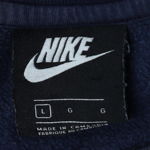 Nike Men's Blue Crew Neck Pullover Sweatshirt Size L