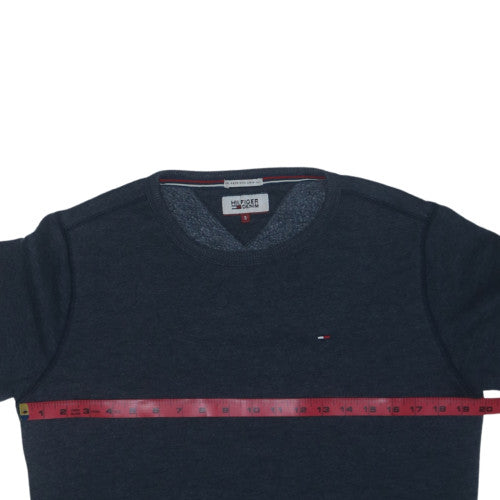 Hilfiger Denim Men's Blue Small Crew Neck Pullover Sweatshirt