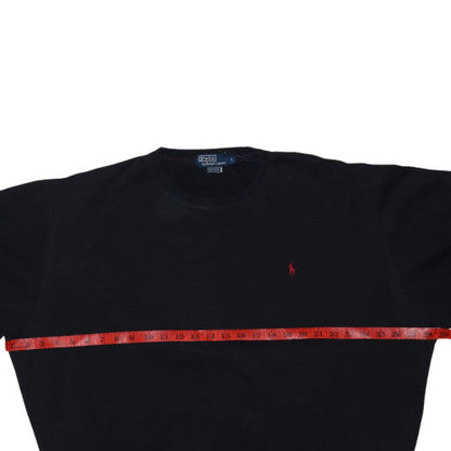 Ralph Lauren Men's Black Logo Crew Neck Sweatshirt Size L