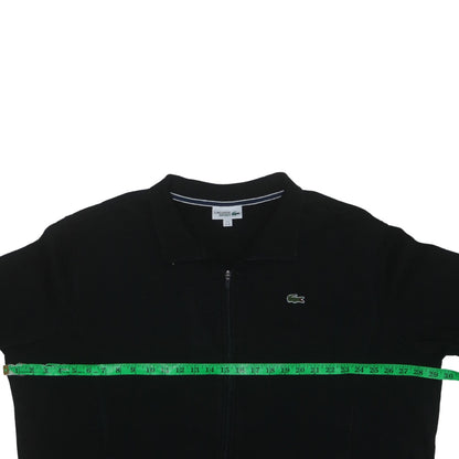 Lacoste Sport Men's Black Full Zip Collared Sweatshirt 4XL