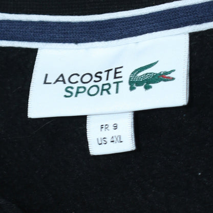Lacoste Sport Men's Black Full Zip Collared Sweatshirt 4XL