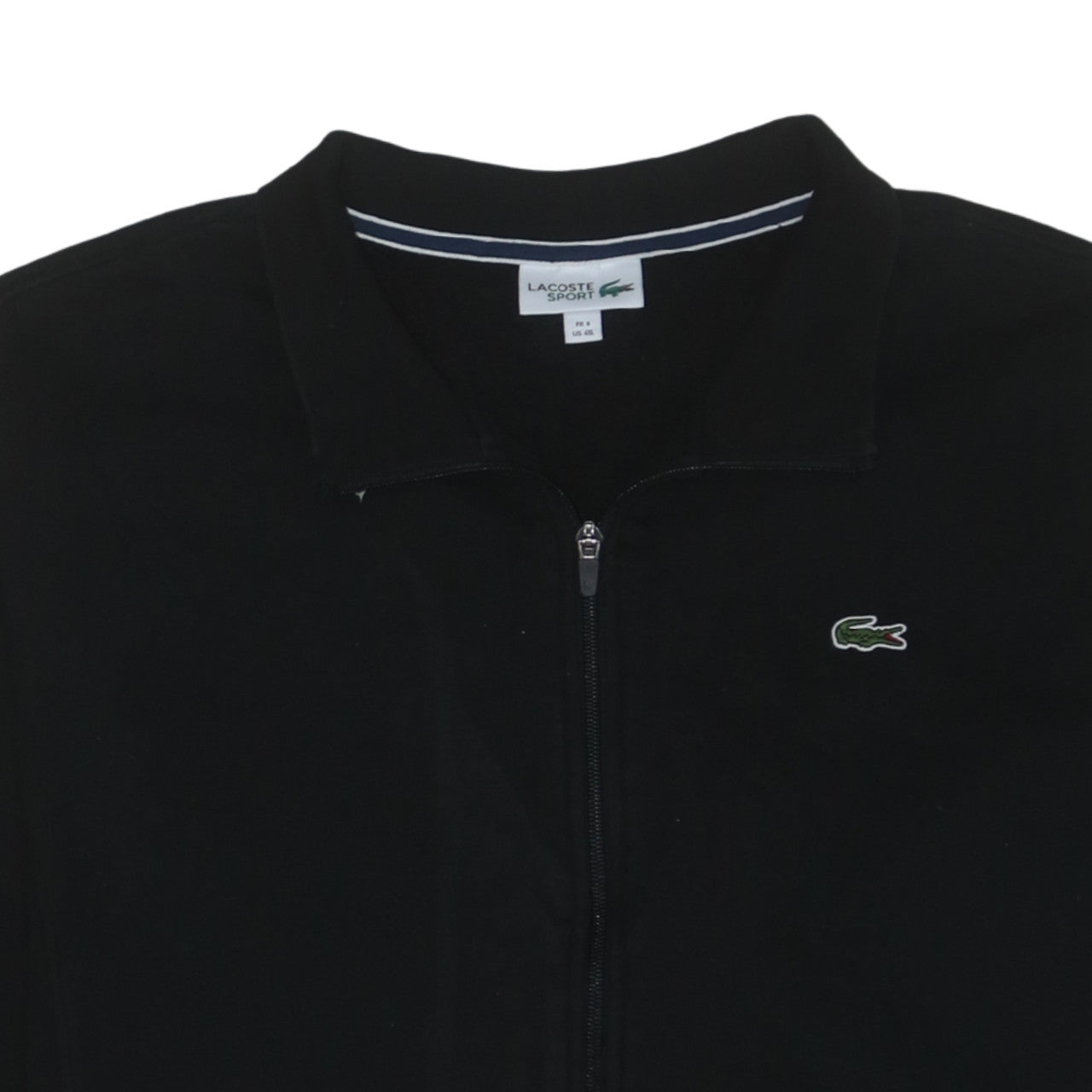 Lacoste Sport Men's Black Full Zip Collared Sweatshirt 4XL