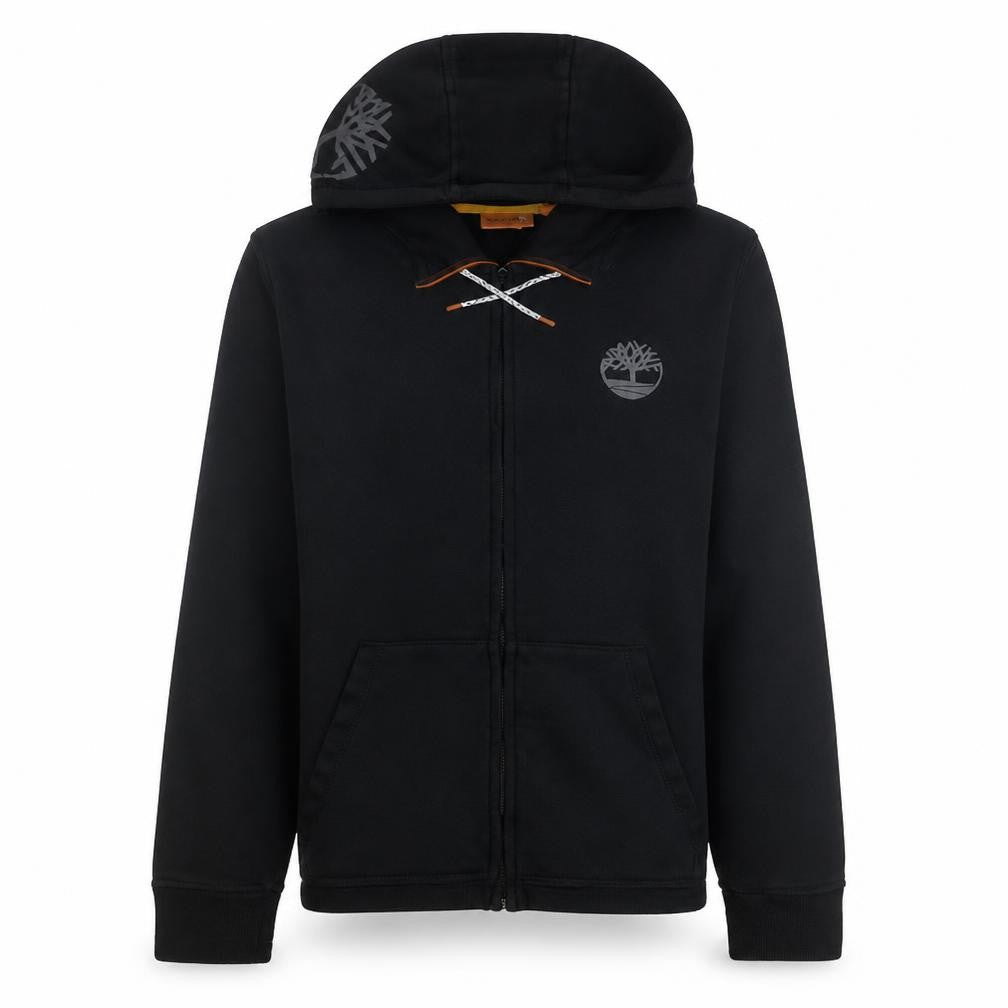 Timberland Men's Black Full Zip Hoodie Size M Outdoor Fleece