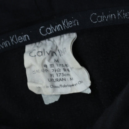 Calvin Klein Mens Black Full Zip Hoodie Size M Cotton Blend