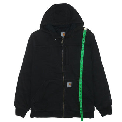 Carhartt Men Black Full Zip Hooded Hoodie M Heavyweight Lined