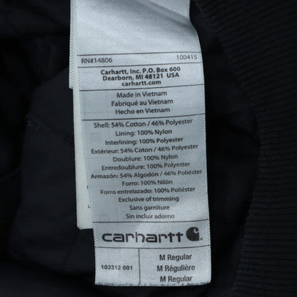 Carhartt Men Black Full Zip Hooded Hoodie M Heavyweight Lined