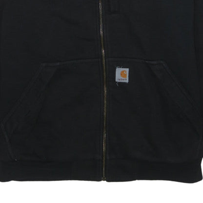 Carhartt Men Black Full Zip Hooded Hoodie M Heavyweight Lined