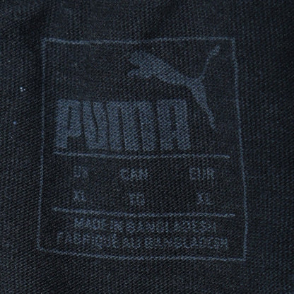 Puma Men's Black Crew Neck Short Sleeve Graphic Print T-Shirt XL