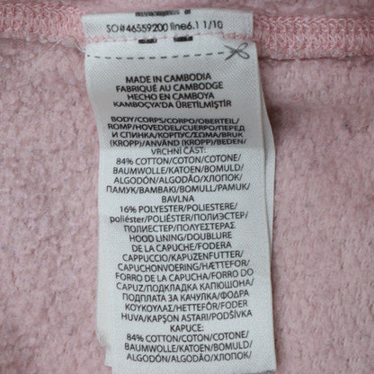 Polo Ralph Lauren Women Pink Pullover Hoodie L Logo Cotton Blend