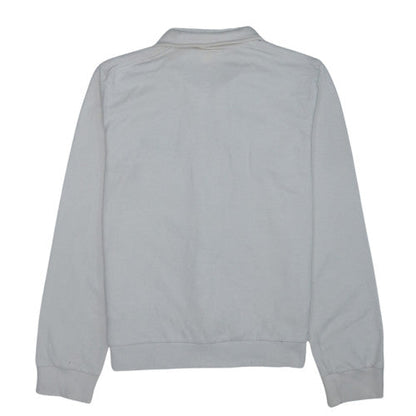 Lacoste Women's Beige Full Zip Sweatshirt Size 10 Logo Detail