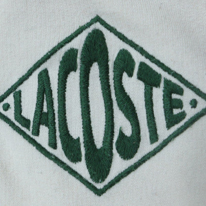Lacoste Women's Beige Full Zip Sweatshirt Size 10 Logo Detail