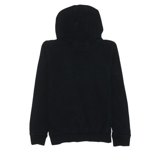 Tommy Hilfiger Boys Black Pullover Hoodie Size 164 Logo Classic Style