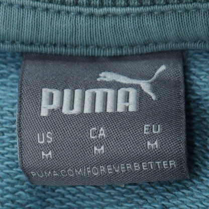 Puma Womens Blue Crew Neck Pullover Sweatshirt M Casual Logo Lined