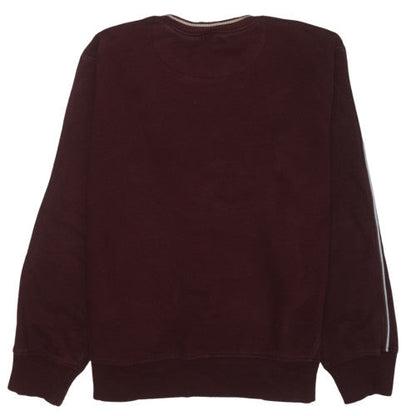 Nike Men’s Brown L Pullover Fleece Sweatshirt Crew Neck Logo Sports Top