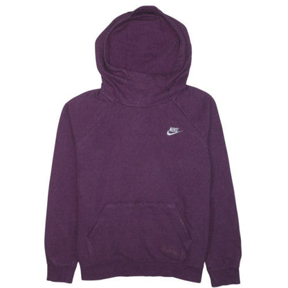 Nike Womens Purple Pullover Hoodie L Cotton Blend Casual