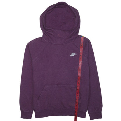 Nike Womens Purple Pullover Hoodie L Cotton Blend Casual