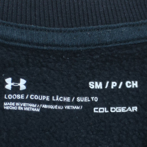 Under Armour Men's Black Small Fleece Crew Neck Sweatshirt