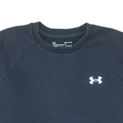 Under Armour Men's Black Small Fleece Crew Neck Sweatshirt