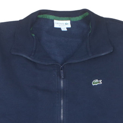 Lacoste Men's Blue Full Zip Sweatshirt L Regular Fit Logo Style