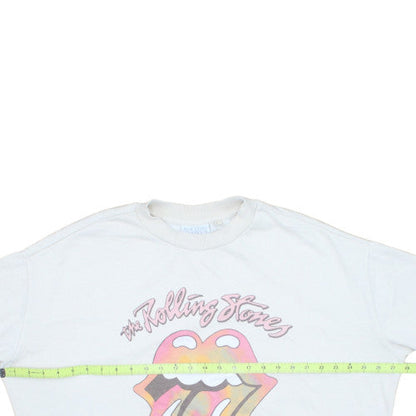 Rolling Stones Womens White Size 12 Pullover Sweatshirt Crew Neck Graphic