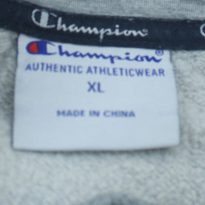 Champion Men's Grey & Navy XL Pullover Hoodie