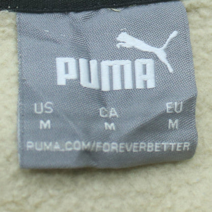 Puma Men Beige Fleece Pullover Sweatshirt M Regular Fit