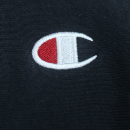 Champion Women Black Small Reverse Weave Logo Crew Neck Sweatshirt