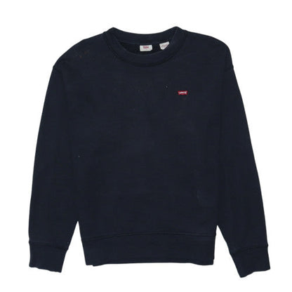 Levi's Men's Blue Small Logo Crew Neck Pullover Sweatshirt S