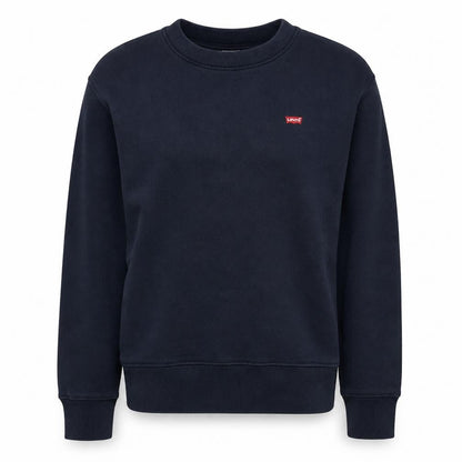 Levi's Men's Blue Small Logo Crew Neck Pullover Sweatshirt S