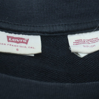 Levi's Men's Blue Small Logo Crew Neck Pullover Sweatshirt S