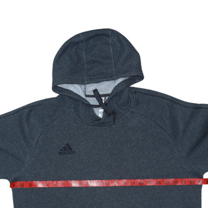 adidas Men’s Grey Pullover Hoodie Size L Sports Fleece Sweatshirt