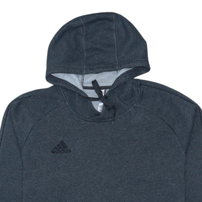 adidas Men’s Grey Pullover Hoodie Size L Sports Fleece Sweatshirt