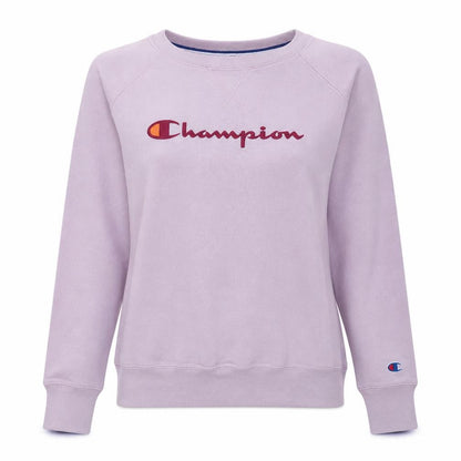 Champion Womens Pink Crew Neck Logo Sweatshirt Size M