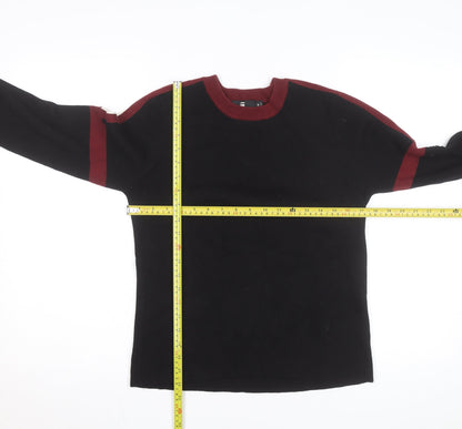 G-Star RAW Women's Black Crew Neck Cotton Jumper Size M