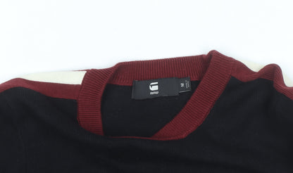 G-Star RAW Women's Black Crew Neck Cotton Jumper Size M
