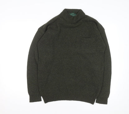 Britches Men’s Green Wool Mock Neck Pullover Jumper Size L