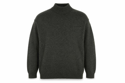 Britches Men’s Green Wool Mock Neck Pullover Jumper Size L