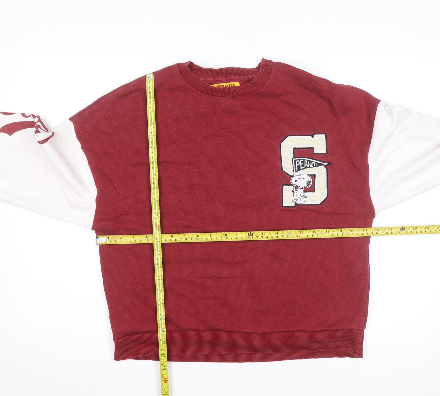 Pull & Bear Womens Red Peanuts Snoopy Sweatshirt Size Small