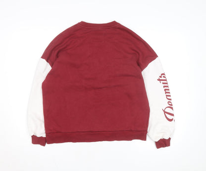 Pull & Bear Womens Red Peanuts Snoopy Sweatshirt Size Small
