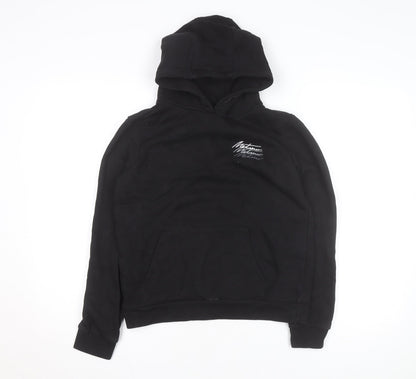Métissier Paris Men's Black Pullover Hoodie Size L Fleece Logo Sweatshirt