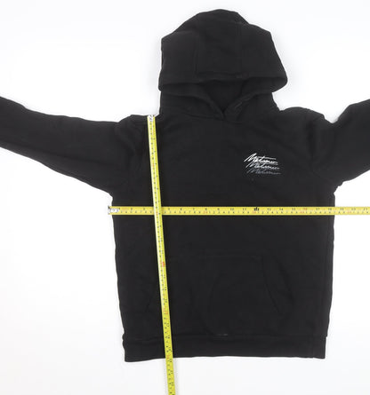 Métissier Paris Men's Black Pullover Hoodie Size L Fleece Logo Sweatshirt