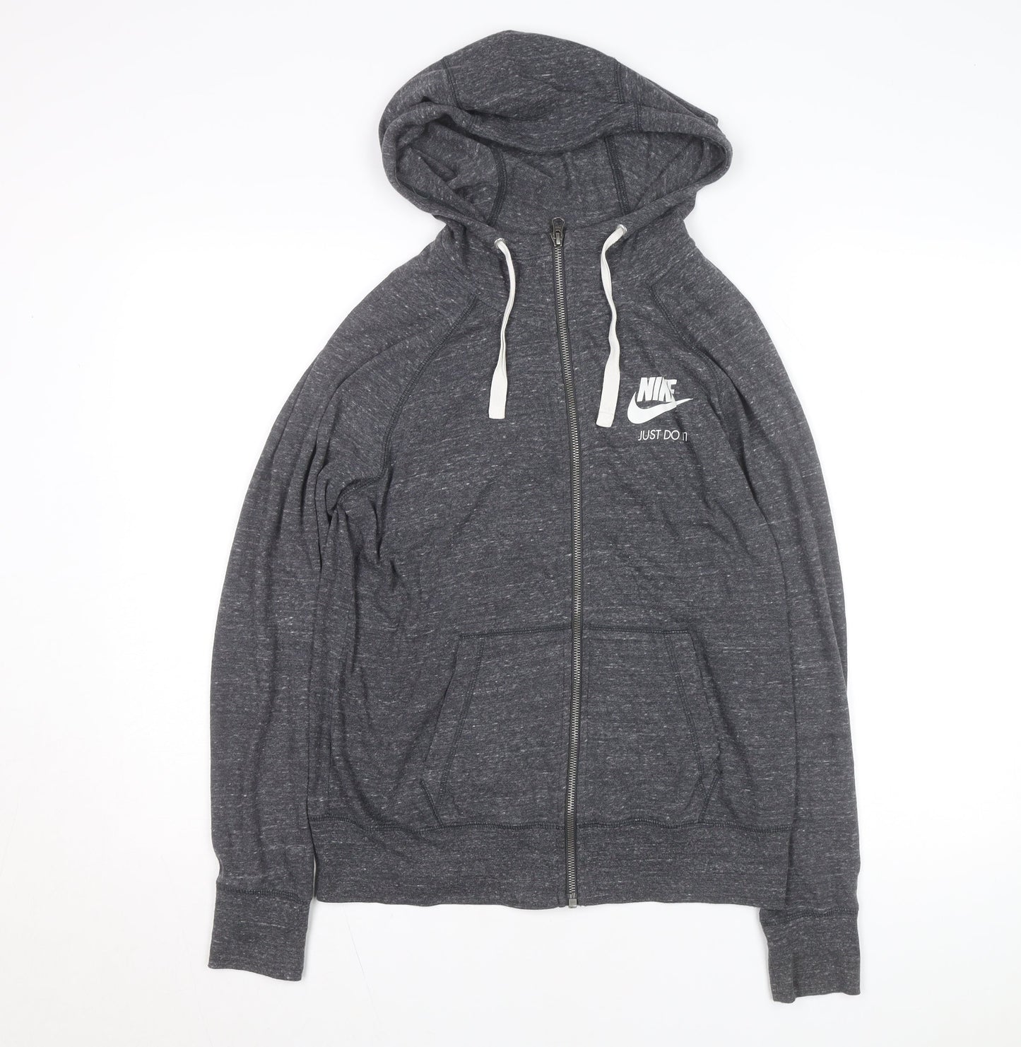 Nike Men's Grey Full Zip Hoodie Size M Regular Fit Sportswear