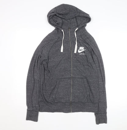 Nike Men's Grey Full Zip Hoodie Size M Regular Fit Sportswear