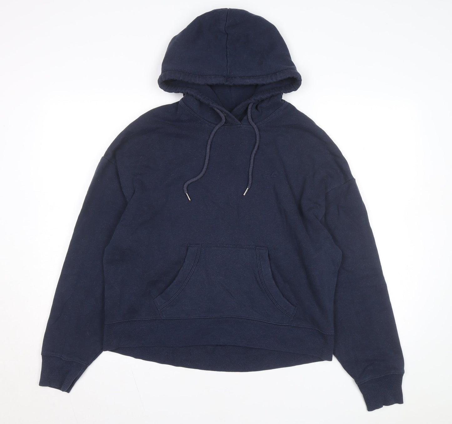 Hollister Men's Blue Pullover Hoodie M Cotton Blend Casual