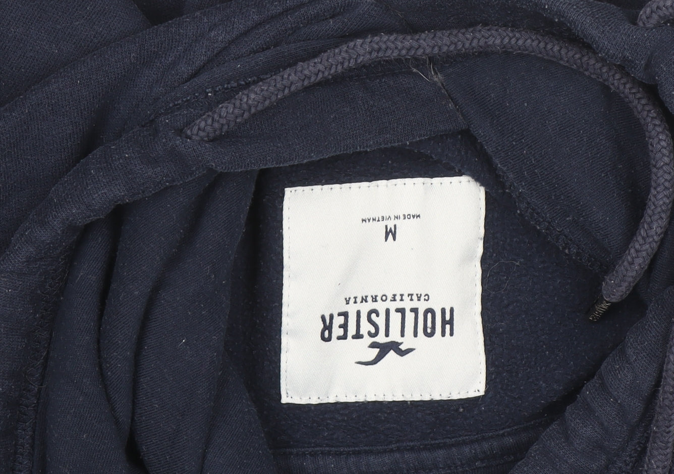 Hollister Men's Blue Pullover Hoodie M Cotton Blend Casual